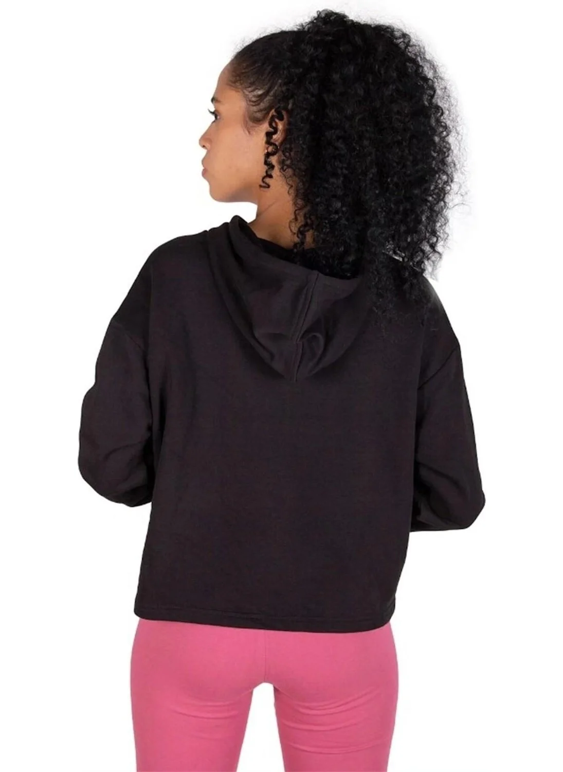 بوما Women's Black Ess Crop Hoodie