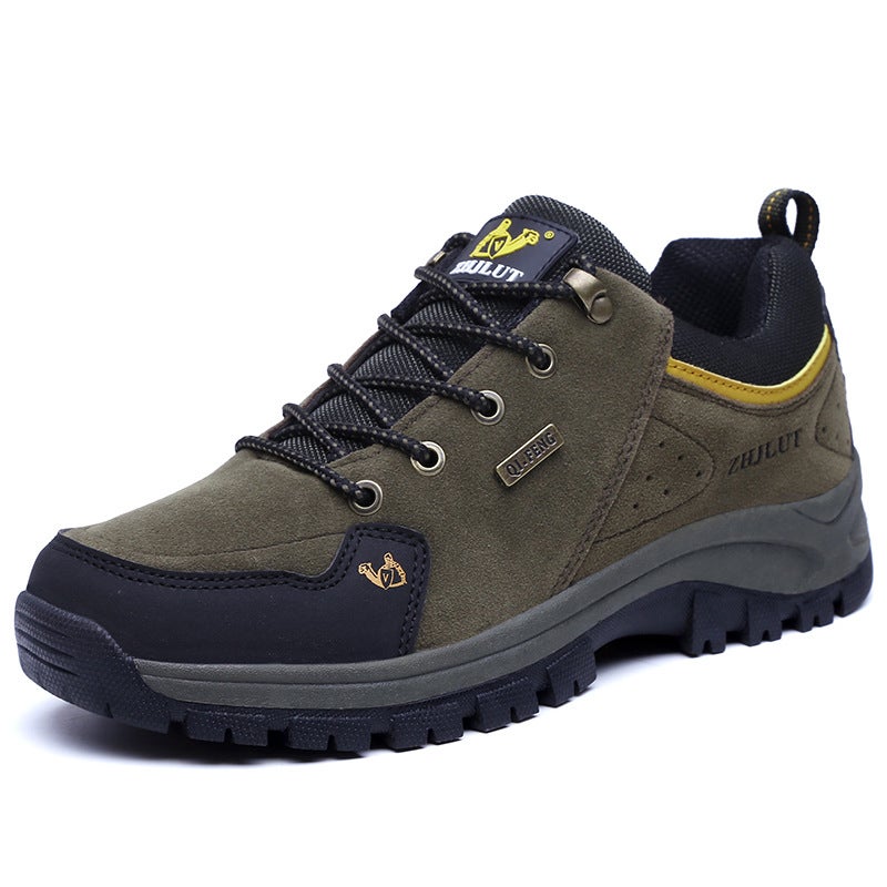 Sports Shoes Men'S Hiking Shoes Leather Waterproof Non-Slip Plus Velvet Warm Shoes Outdoor Travel Shoes - Image 2