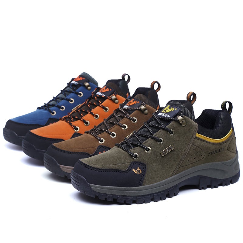 Sports Shoes Men'S Hiking Shoes Leather Waterproof Non-Slip Plus Velvet Warm Shoes Outdoor Travel Shoes - Image 5