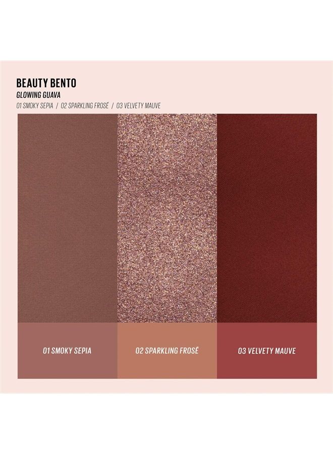 KAJA Beauty Bento Collection - Bouncy Eyeshadow Trio | Deep Rose Tones, Travel Size, 07 Glowing Guava, 2019 Allure Best of Beauty Award, 0.03 Oz - Image 3