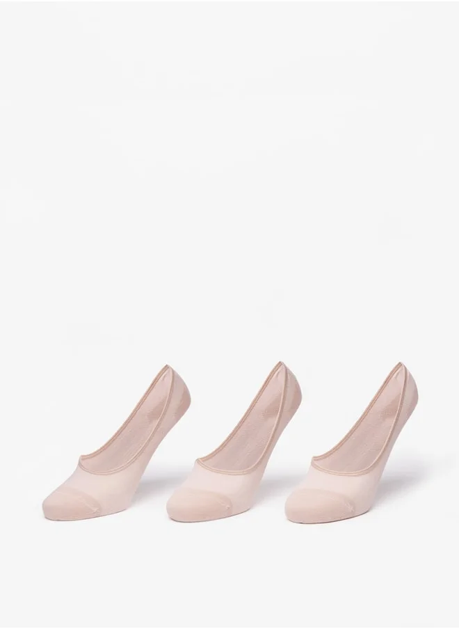 Celeste Women's Solid No Show Socks - Set of 3