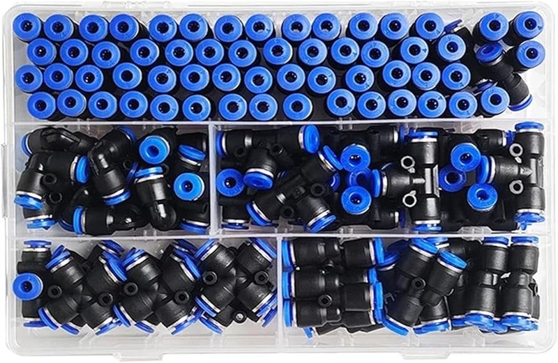 114Pcs Push To Connect Fittings Kit 4mm Outer Pneumatic Connectors PU PE PZA PY PV PG - Image 2