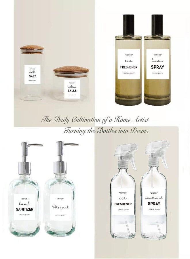 v2croft 36 PCS Waterproof Label for Bottles, Minimalist Farmhouse Hand Soap Dispenser Label Stickers for Bathroom, Kitchen, Dish, Lotion Dispenser, Shampoo, Conditioner, 2.75 x 2.83 Inch (White) - Image 3
