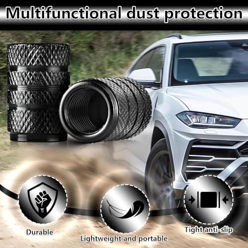 CONTACTS Compatible with Ta-Ta – 4pcs Universal Car Tire Valve Stem Caps, Aluminum Air Dust Cover, Auto Wheel Accessories - Image 4