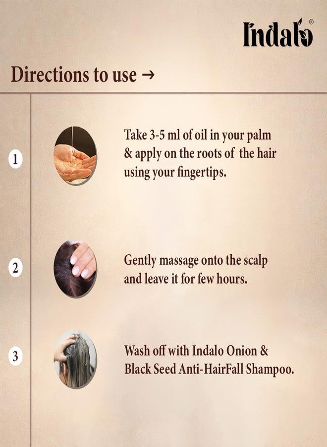 Indalo Onion Hair Oil with Onion & Black Seed Oil | Controls Hair Fall & Breakage | Improves Scalp Health | Suitable for All Hair Types | 100ml - Image 5