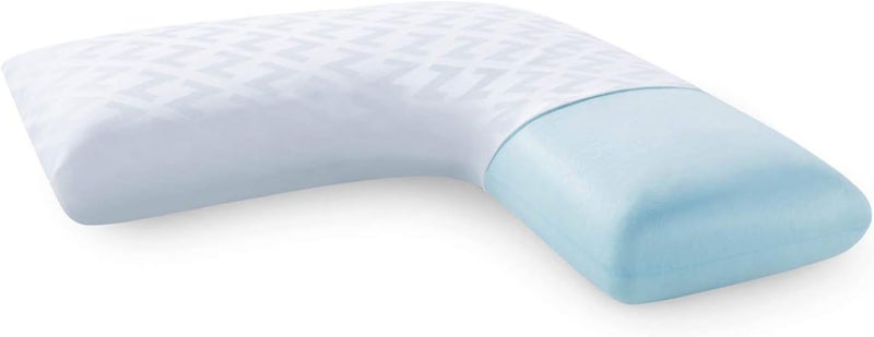 MALOUF Z Gel Memory Foam LShape Pillow for Side Sleeping Comfort Dorm Room Essentials - Image 1