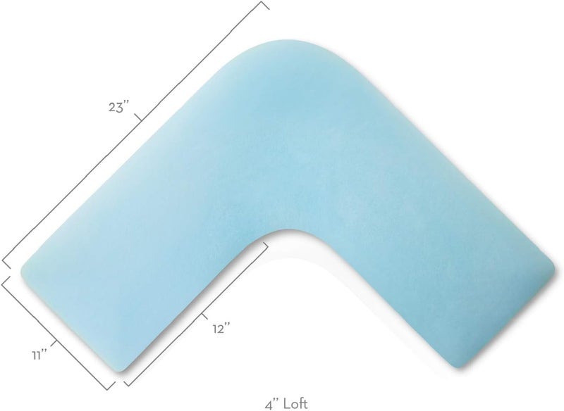 MALOUF Z Gel Memory Foam LShape Pillow for Side Sleeping Comfort Dorm Room Essentials - Image 4