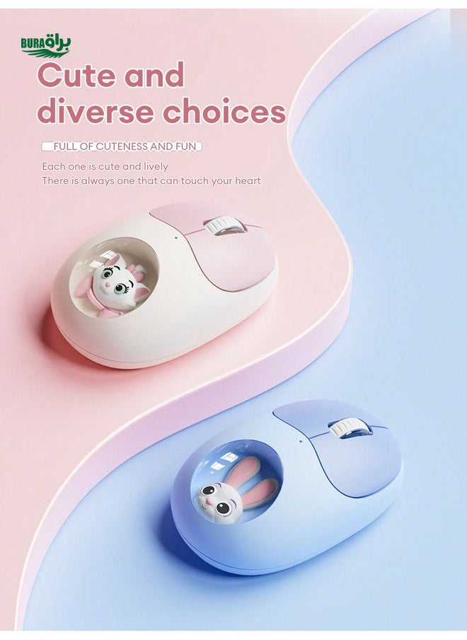 BURAQ - Disney QS-MS02 Marie Cat & Wireless Mouse, Cute Design, Low Sound, Rechargeable 2.4G/Wireless Dual Mode With Sleep Mode For Power Saving, Suitable For Laptop & Desktop Computer, Applicable For Gaming - Image 1