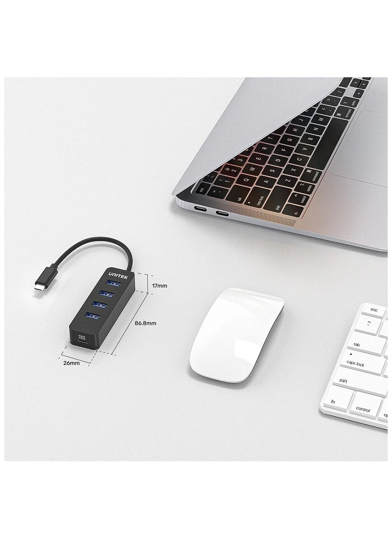 H1117B USB3.0 Hub With Optional USB-C Power (4-in-1)  (4*USB-A), with USB-C Power Port)