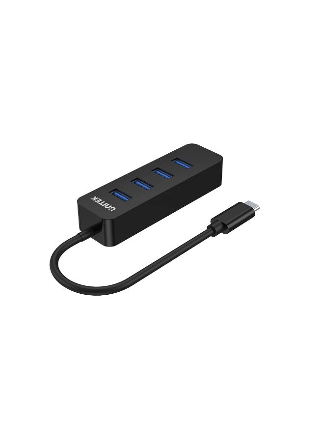 H1117B USB3.0 Hub With Optional USB-C Power (4-in-1)  (4*USB-A), with USB-C Power Port)
