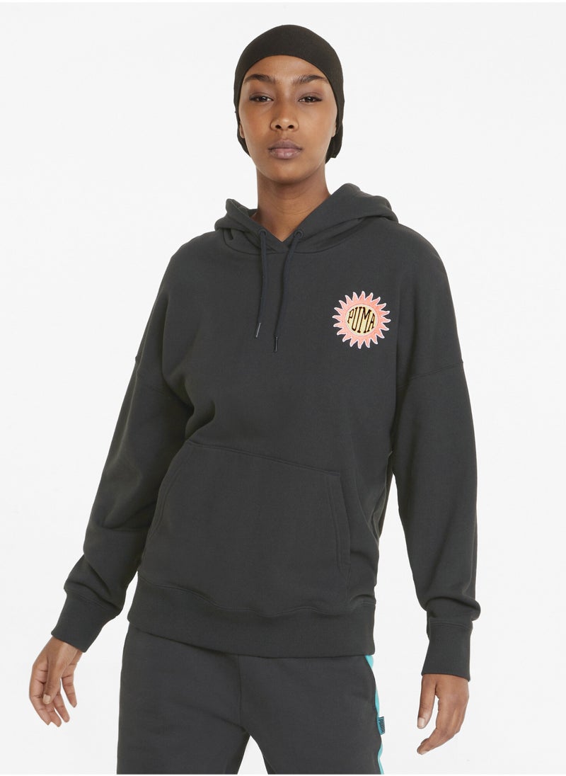 PUMA - DOWNTOWN Womens Relaxed Hoodie - Image 1