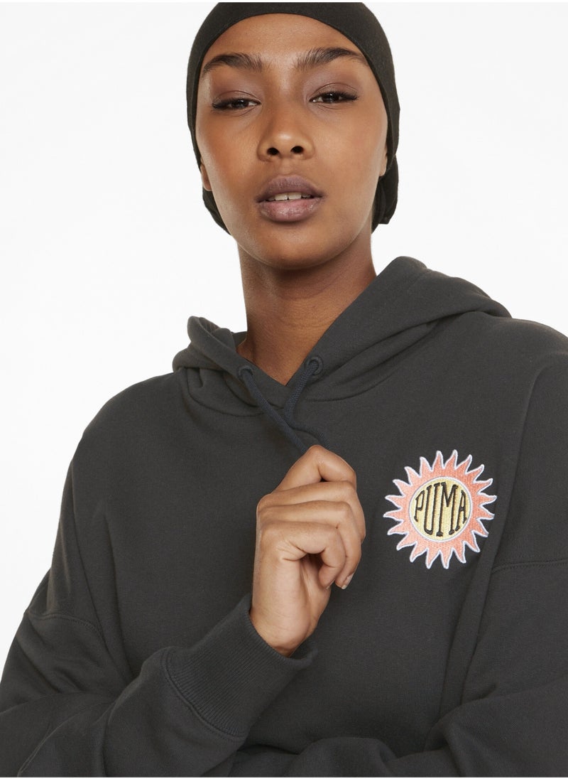 PUMA - DOWNTOWN Womens Relaxed Hoodie - Image 1
