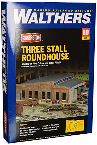 Walthers Cornerstone HO Scale Model Roundhouse, 8 - Image 4