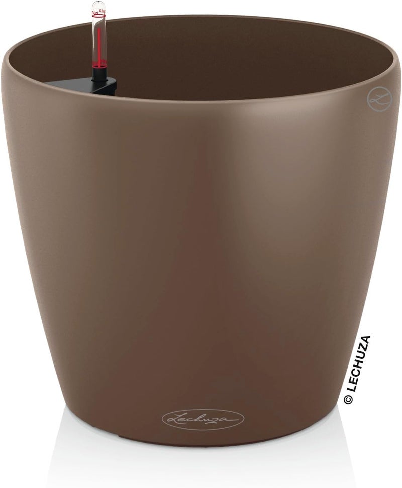 Lechuza 13183 Classico Color 21 Self-Watering Planter, Nutmeg Matte - Image 1