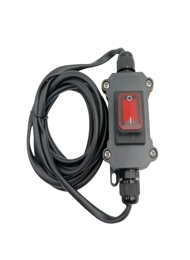 Bstenky Waterproof Inline Cord Switch 12V 20A DC IP66 Red Lighted 2 Position 4 Pin DPST with 16 AWG 6.5FT Electrical Wire Outdoor Inline Power Lamp ON/Off Switch - Image 1