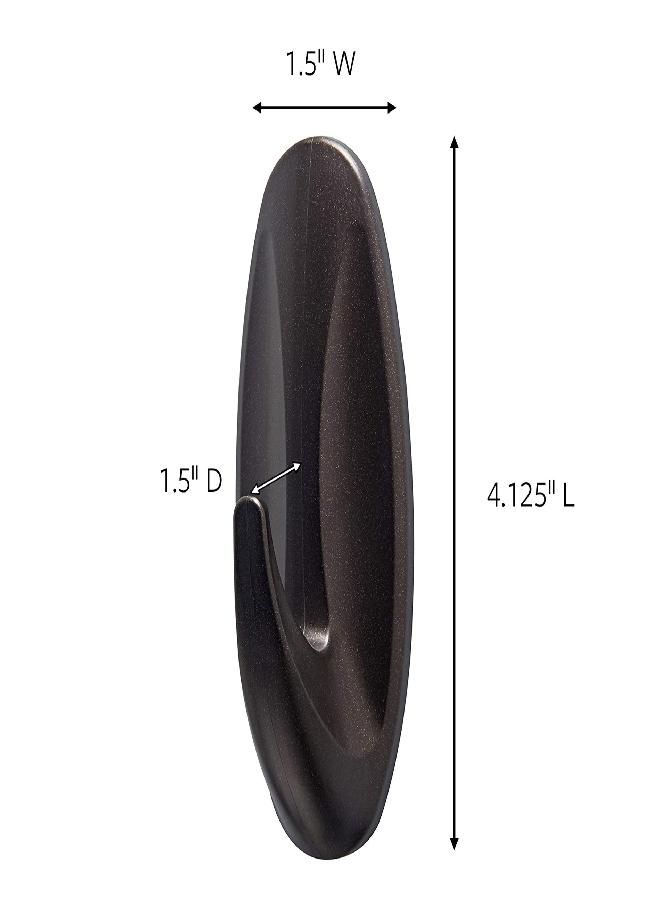 Command Command Outdoor Large Hooks, Bronze, Holds up to 5 lbs, 3-Hooks, 4-Strips, Decorate Damage-Free - Image 1