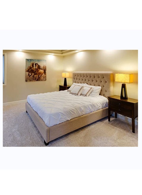 Leesa Upholstered Bed Pillow Top Pocket Spring Mattress With Memory Foam By King Size 180x200cm