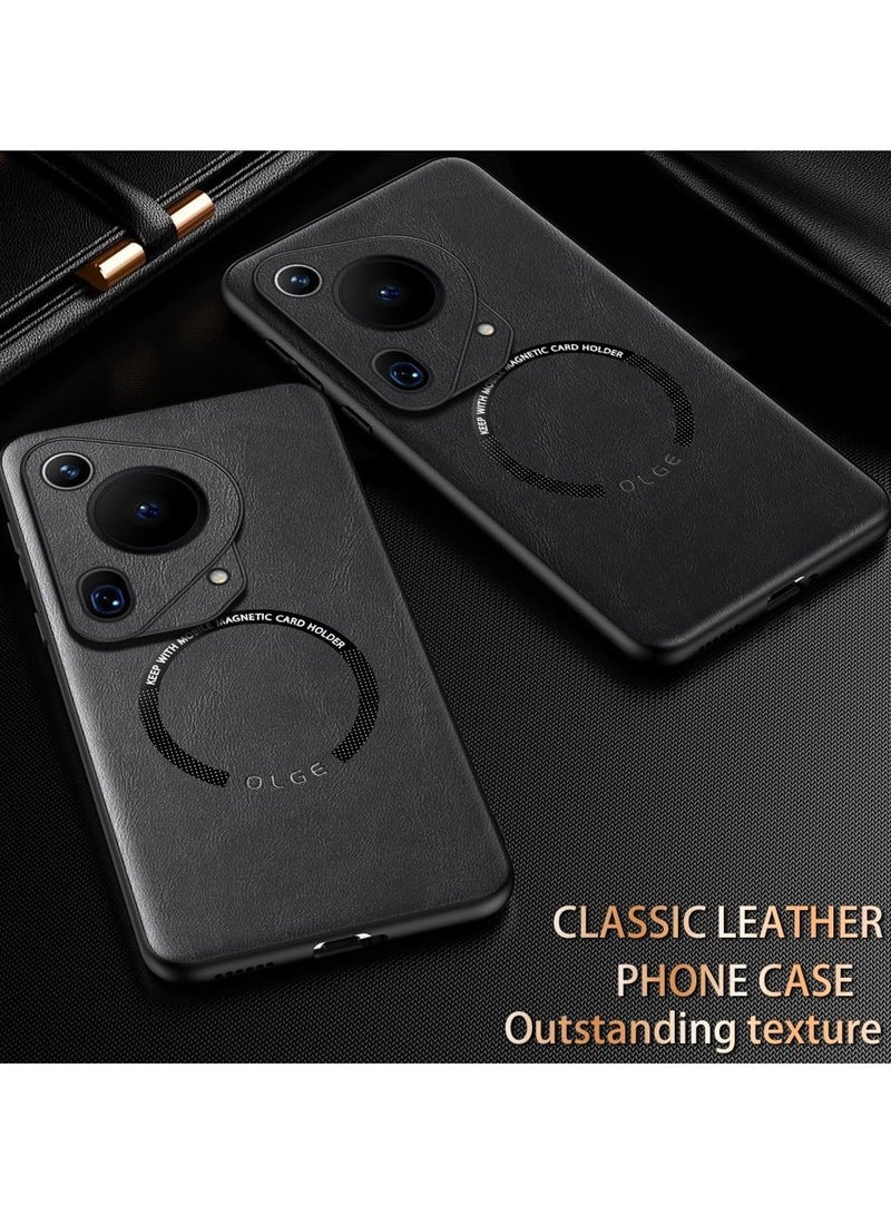 general Leather Magnetic Phone Case Compatible with Huawei Pura 70 Ultra Magnetic Wireless Charging - Image 2