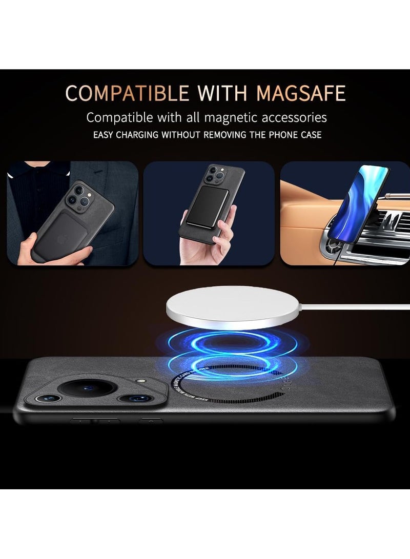 general Leather Magnetic Phone Case Compatible with Huawei Pura 70 Ultra Magnetic Wireless Charging - Image 4