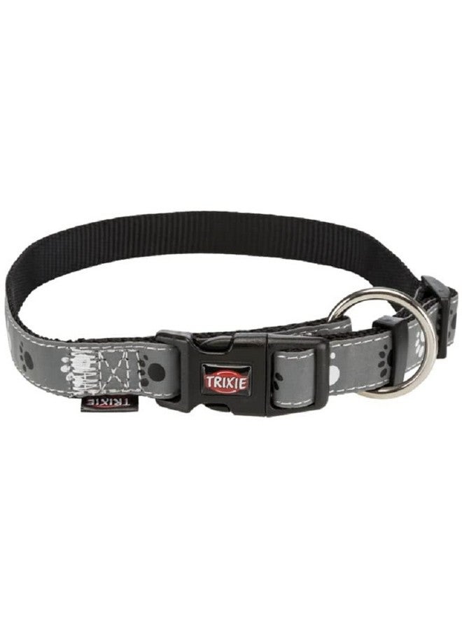 تريكسي حزام طوق عاكس قابل للتعديل للكلاب، حزام مزين بمخالب، لون رمادي فضي (SM) - Image 1