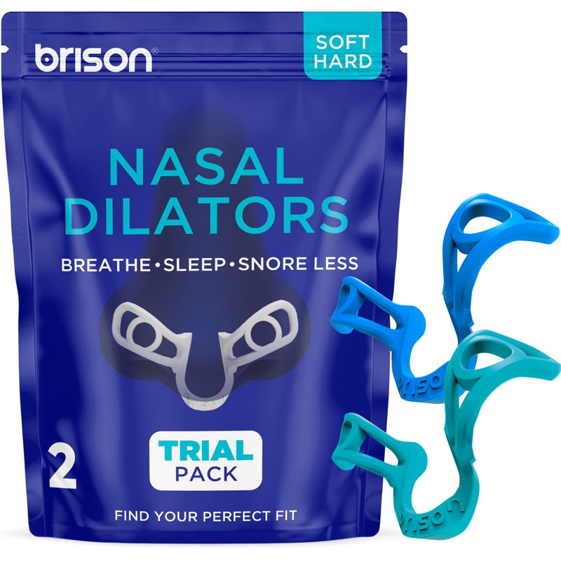 Brison Nasal Dilators for Breathing and Sleeping - 2 Pack Anti Snoring Nose Vents Opener for Better Breathing Sleeping and Activity Improves Airflow - 2pcs Soft-Hard - Image 1