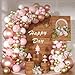 NUTTYBASH Rose Gold Pink Balloon Arch Kit 163 Pcs rose gold Balloon Garland Kit Include Rose Gold Pink White Balloons for Wedding Birthday Bridal Baby Shower Party Decorations - Image 3