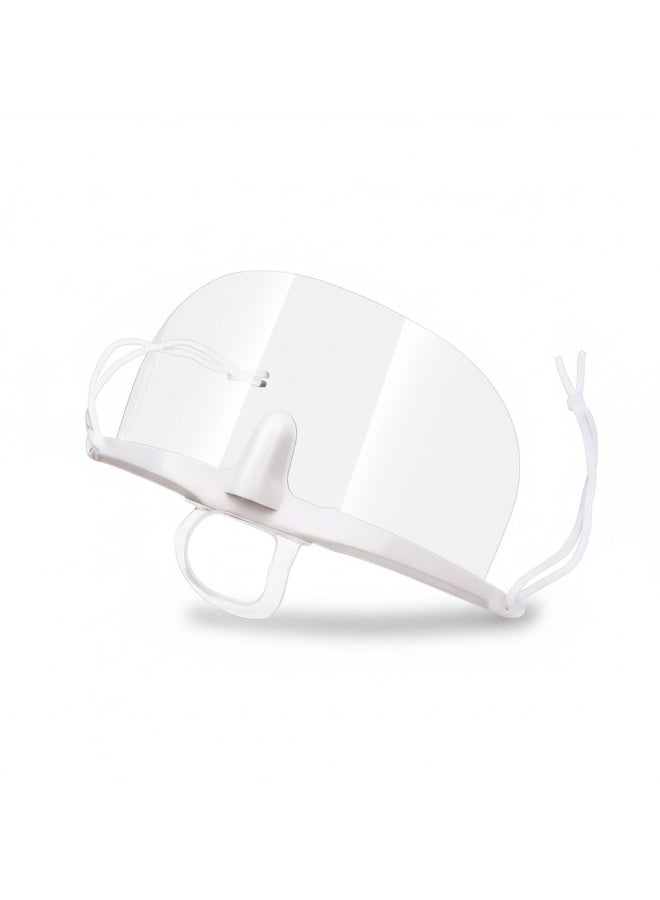 【20 Pack】 Transparent Anti-Fog Mouth Shield – Reusable Clear Face Mask with Chin Rest, Individually Packaged Hygienic Shields for Restaurants, Spas & Salons - Image 1