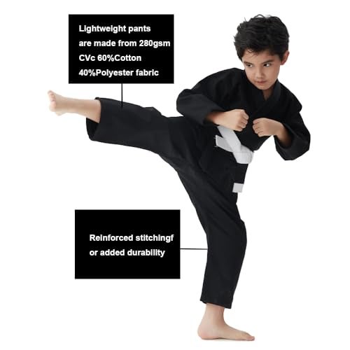 FIGHTSPIRIT Kids Brazilian Jiu Jitsu Gi Youth IBJJF Children’s BJJ Uniform Durable Pant & Jacket Belt Not Included - Image 4