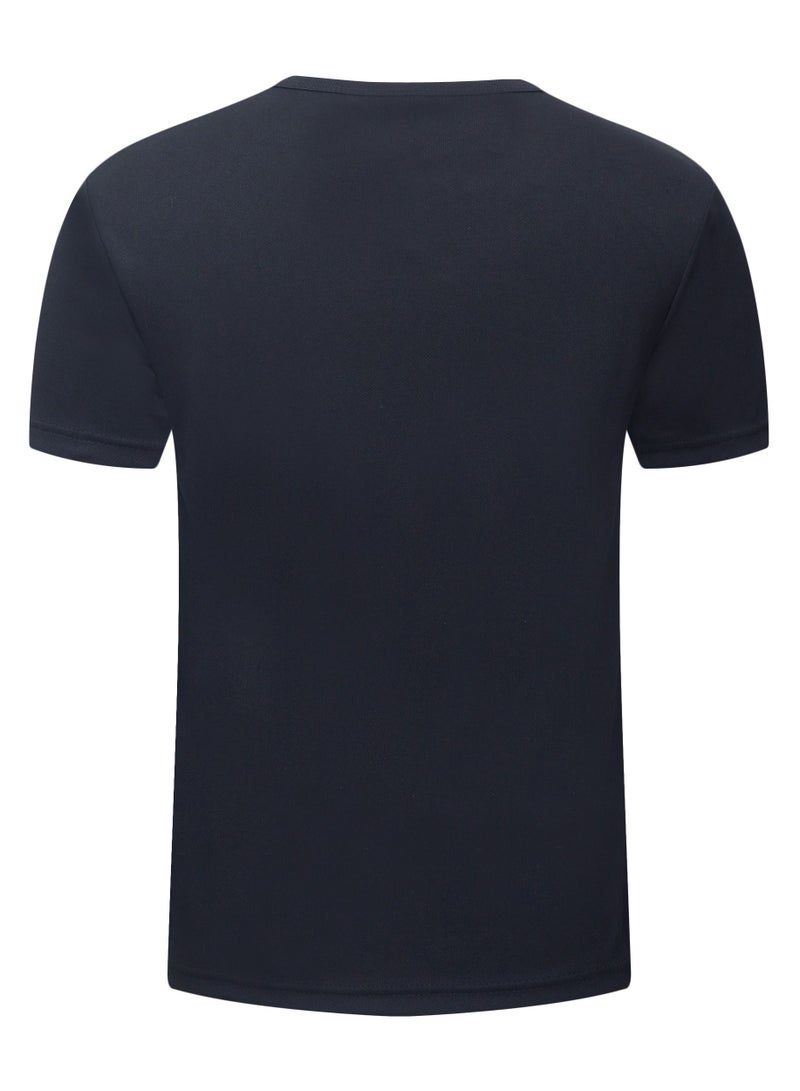 YEL PRO Men Quick Dry Breathable Elastic T-Shirt Black - Image 2