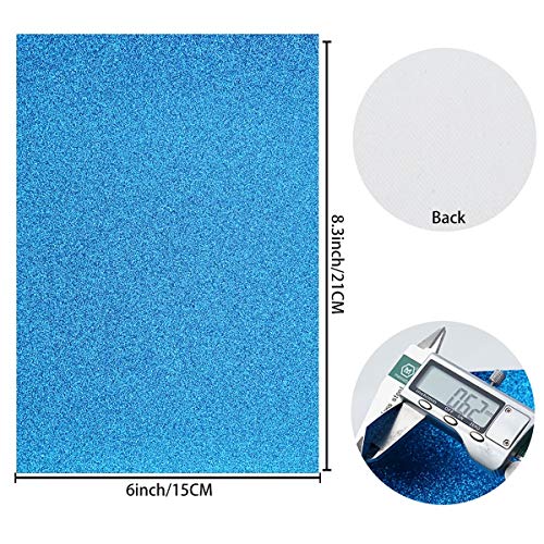 Litchi 32 Colors 8X6 Inches Glitter Faux Leather Fabric Sheets for Leather Bows, Earring, Jewelry Making, Sewing, Shoe Making and Craft Making - Image 3