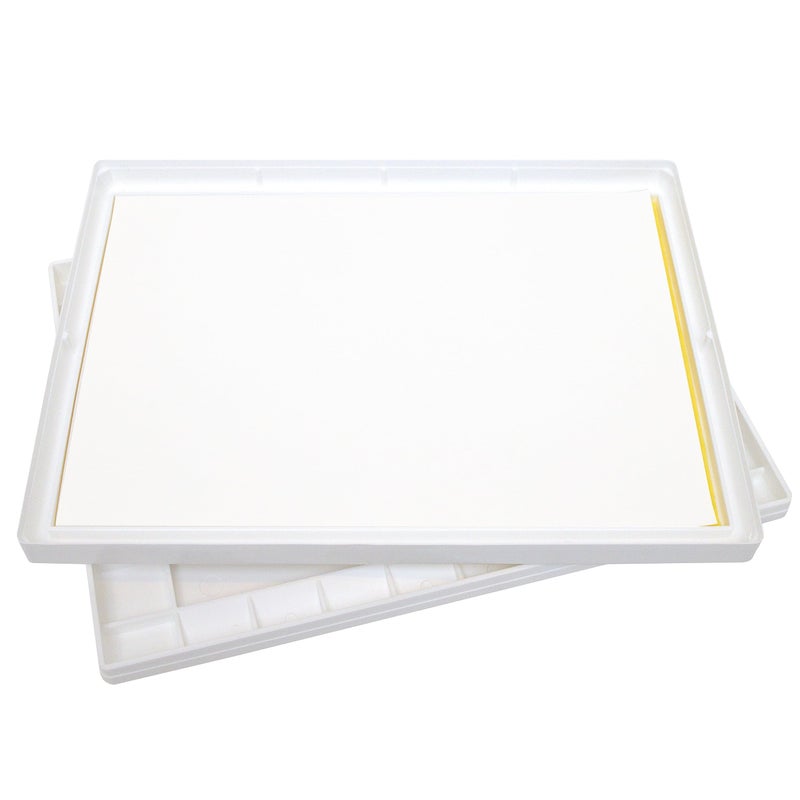 Masterson Sta-Wet Super Pro Palette, 11.5in x 15.5in Wet Palette, Doubles as a 32 Well Watercolor Palette, Keeps Wet Paint Fresh for Days, Made in USA - Image 1