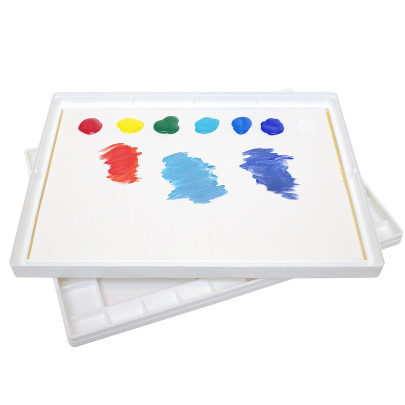 Masterson Sta-Wet Super Pro Palette, 11.5in x 15.5in Wet Palette, Doubles as a 32 Well Watercolor Palette, Keeps Wet Paint Fresh for Days, Made in USA - Image 4