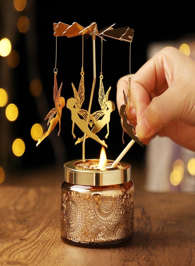 DAISRED Gifts for Women, Unique Christmas Gifts for Mom Daughter Sister Aunts, Birthday Gifts for Friend Women Rotatable Scented Candles Gifts for Christmas Thanksgiving Anniversary (Girl with Wings) - Image 2