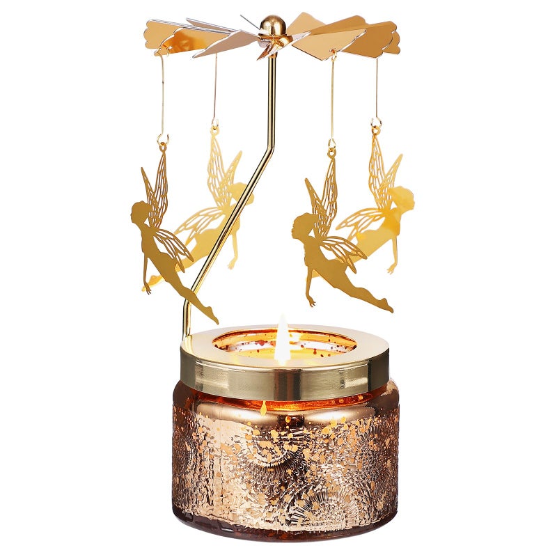 DAISRED Gifts for Women, Unique Christmas Gifts for Mom Daughter Sister Aunts, Birthday Gifts for Friend Women Rotatable Scented Candles Gifts for Christmas Thanksgiving Anniversary (Girl with Wings) - Image 1