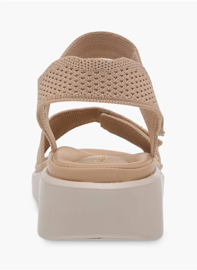 Le Confort Women Textured Sandals with Hook and Loop Closure