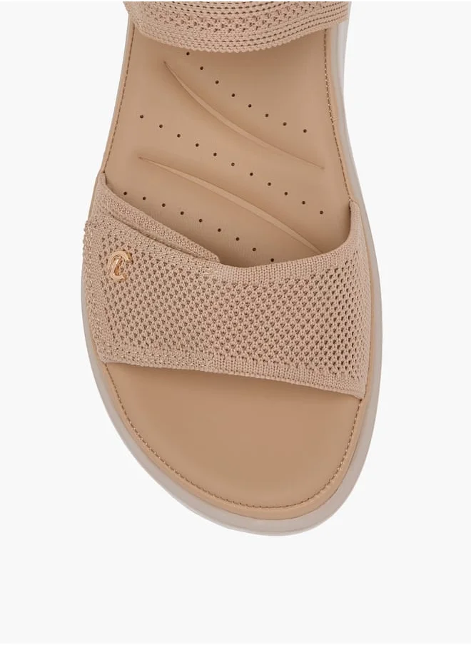 Le Confort Women Textured Sandals with Hook and Loop Closure