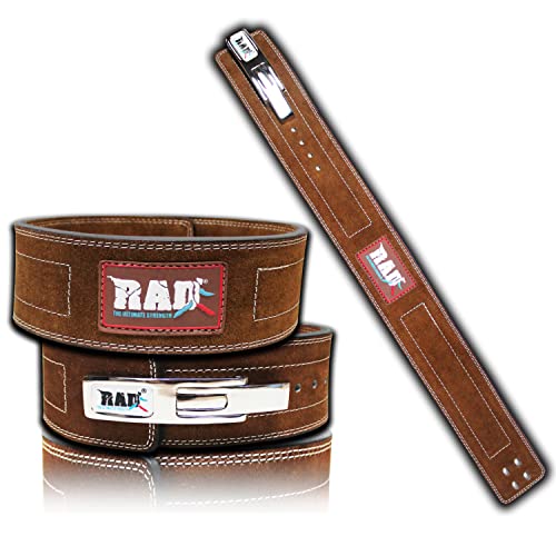 RAD Lever Weight Lifting Gym Belt for Men & Women Size 63 TO107 CM,Thick 10MM & Width 4 Inch Lever Powerlifting Belts for Women Dead Lift Workout Belt Leather Weight Lifting Lever Gym Squat Belt - Image 2