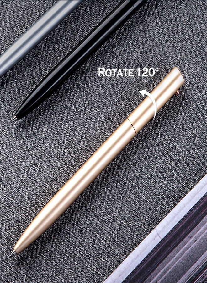 DUNBONG Retractable Metal Gel Pen, 0.5mm Medium Point Ballpoint Pens, Black Gel Ink (Red) - Image 5