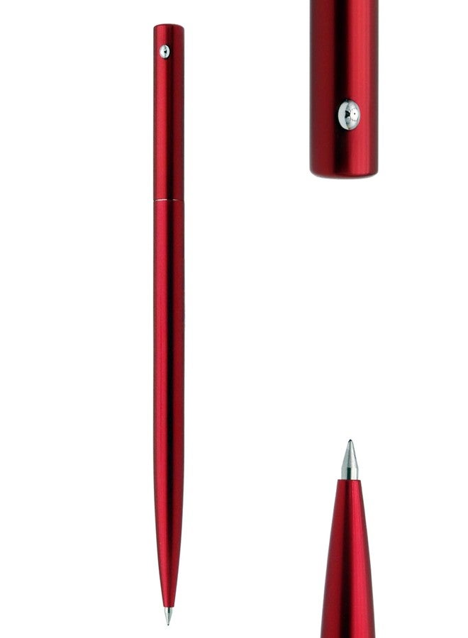DUNBONG Retractable Metal Gel Pen, 0.5mm Medium Point Ballpoint Pens, Black Gel Ink (Red) - Image 1