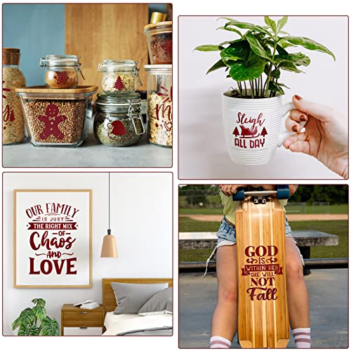 WRAPXPERT Matte Craft Vinyl Roll 12" x10ft Maroon Vinyl Permanent Adhesive for Signs,Scrapbook,Lettering - Image 3