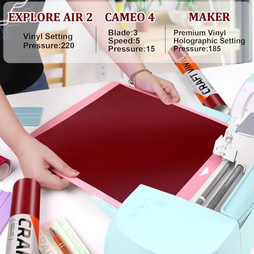 WRAPXPERT Matte Craft Vinyl Roll 12" x10ft Maroon Vinyl Permanent Adhesive for Signs,Scrapbook,Lettering - Image 2
