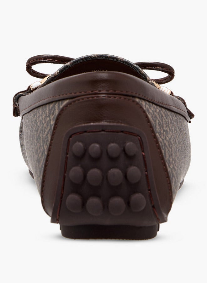 فلورا بيلا من شو إكسبرس حذاء لوفر بطبعة شعار مع لمسة فيونكة - Image 5