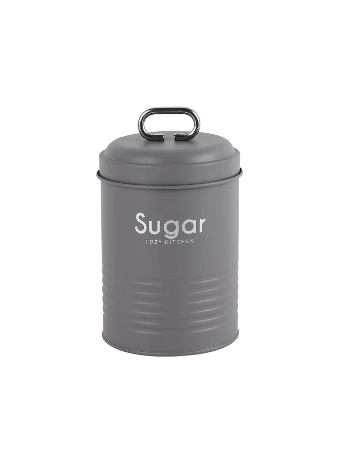 DANUBE HOME Gravitas 3-Piece Metal Storage Jar – Durable & Stylish Storage Containers, Airtight, Rust-Resistant, Perfect for Kitchen Organization, Pantry Storage & Home Use Grey -1300Ml