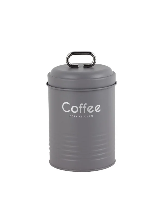 DANUBE HOME Gravitas 3-Piece Metal Storage Jar – Durable & Stylish Storage Containers, Airtight, Rust-Resistant, Perfect for Kitchen Organization, Pantry Storage & Home Use Grey -1300Ml