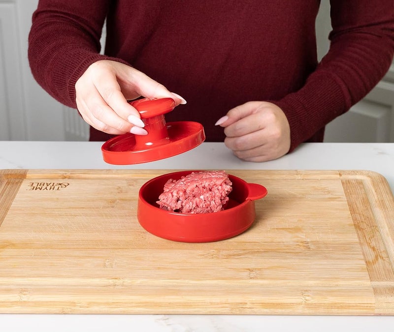 Joie Burger Press and Patty Maker, LFGB Approved and BPA Free, One Size, Red - Image 4