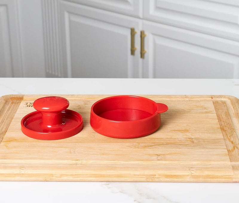 Joie Burger Press and Patty Maker, LFGB Approved and BPA Free, One Size, Red - Image 3