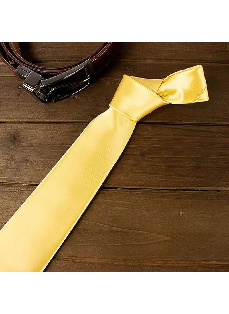 Trenderrs Men's Satin Tie and Handkerchief Set Men's Tie 