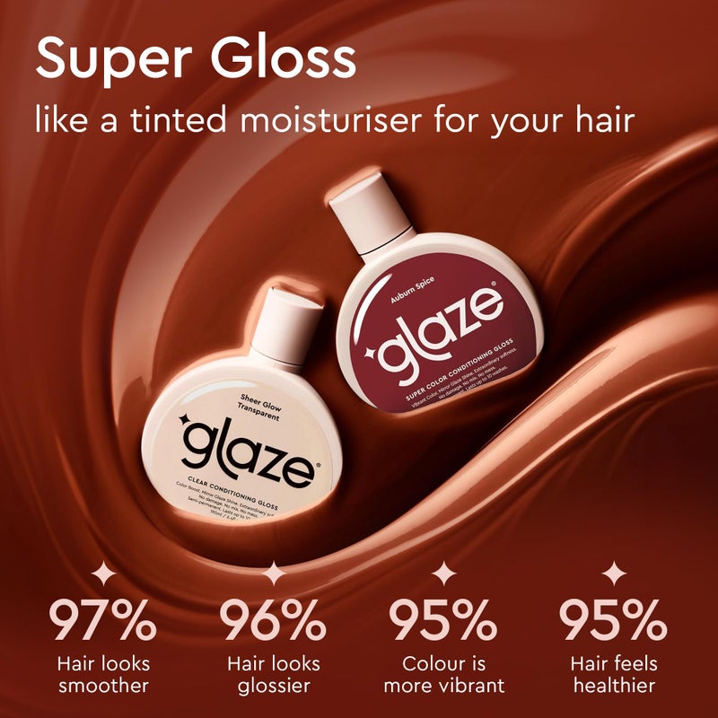 Glaze Color Conditioning Gloss - Tinted Moisturizer for Brown or Red Hair, Boosts Color and Shine, Repairs Damage - Auburn Spice, 6.4 oz - Image 3