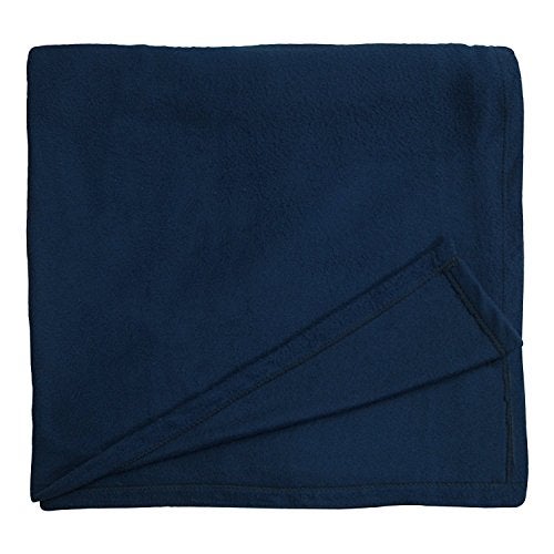 Goyal's Polar Fleece 250TC Single Bed Blanket - Navy Blue - Image 3