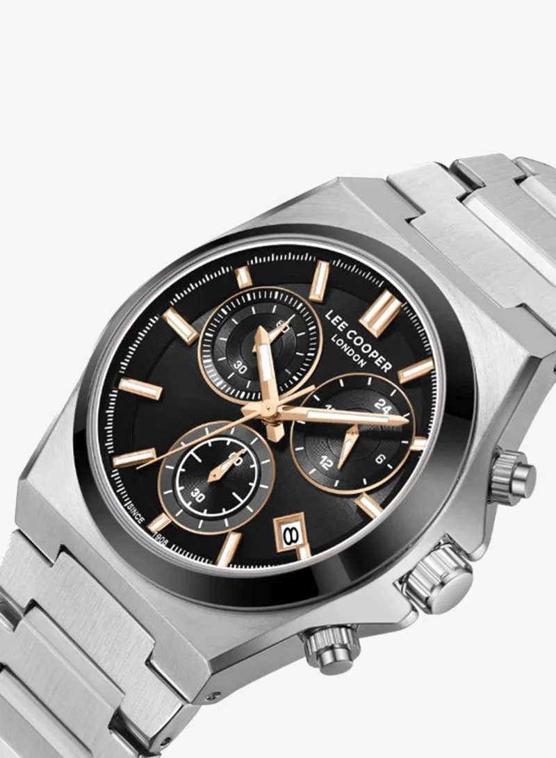 Lee Cooper black Men's Metal Multi Function Watch LC08188.650 - 41 mm for Men | Best Price UAE